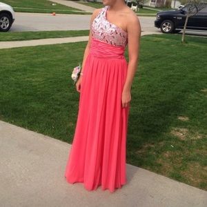 Coral prom dress